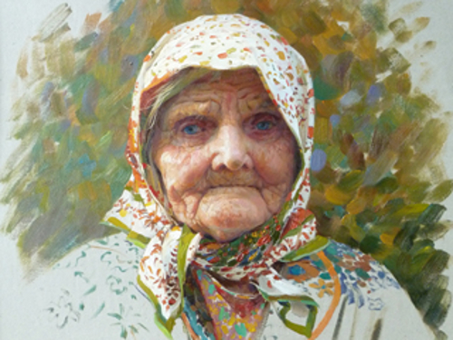 Портрет бабушки Зои. Художник Татьяна Юшманова
