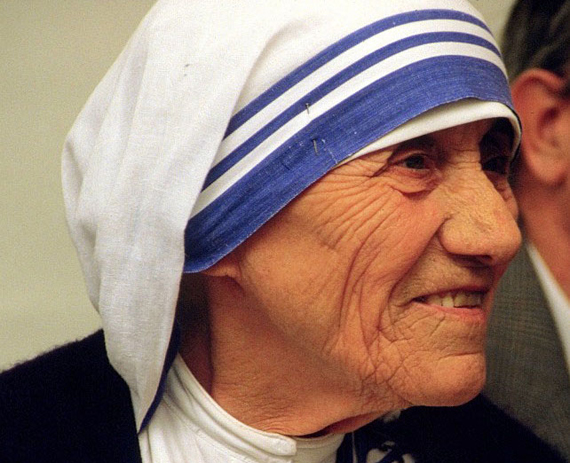 Mother Teresa of Calcutta at a pro-life meeting on July 13, 1986 in Bonn, Germany