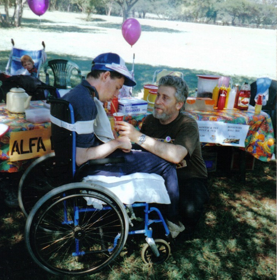 Martin and his father, Rodney, in the 1990s.