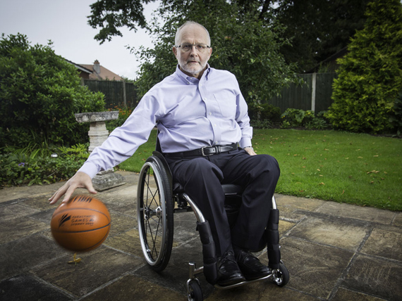 IoS. Sir Philip Craven, President of the Paralympics Committee, at home in Crewe. He is a former Paralympic basketball player.