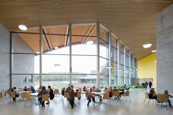 Saunalahti school in Espoo, Finland Photo by Andreas Meichsner for Verstas architects