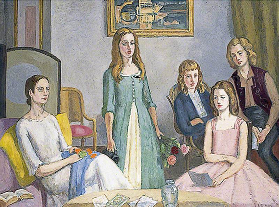 Bell, Vanessa; Angelica Garnett and Her Four Daughters; Charleston; http://www.artuk.org/artworks/angelica-garnett-and-her-four-daughters-73781