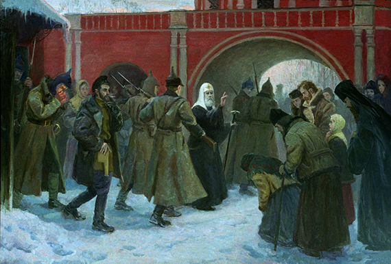 Ф. Москвитин. «Арест Патриарха Тихона». Изображение с сайта hram-troicy.prihod.ru Ф. Москвитин. «Арест Патриарха Тихона». Изображение с сайта hram-troicy.prihod.ru