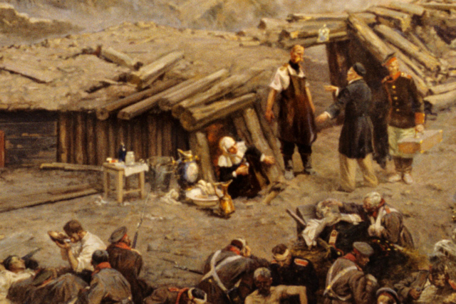 Фрагмент панорамы "Оборона Севастополя 1854-1855 г.г." автора Франца Рубо