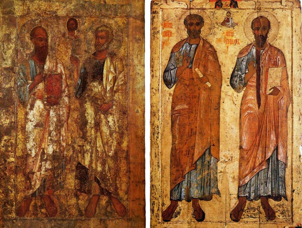 Апостолы Петр и Павел. Две иконы