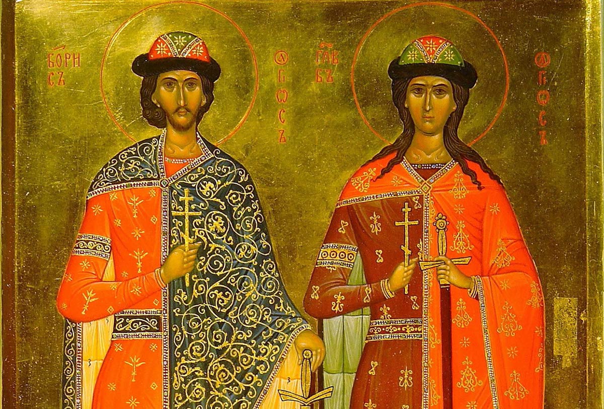 Иконы бориса и глеба картинки