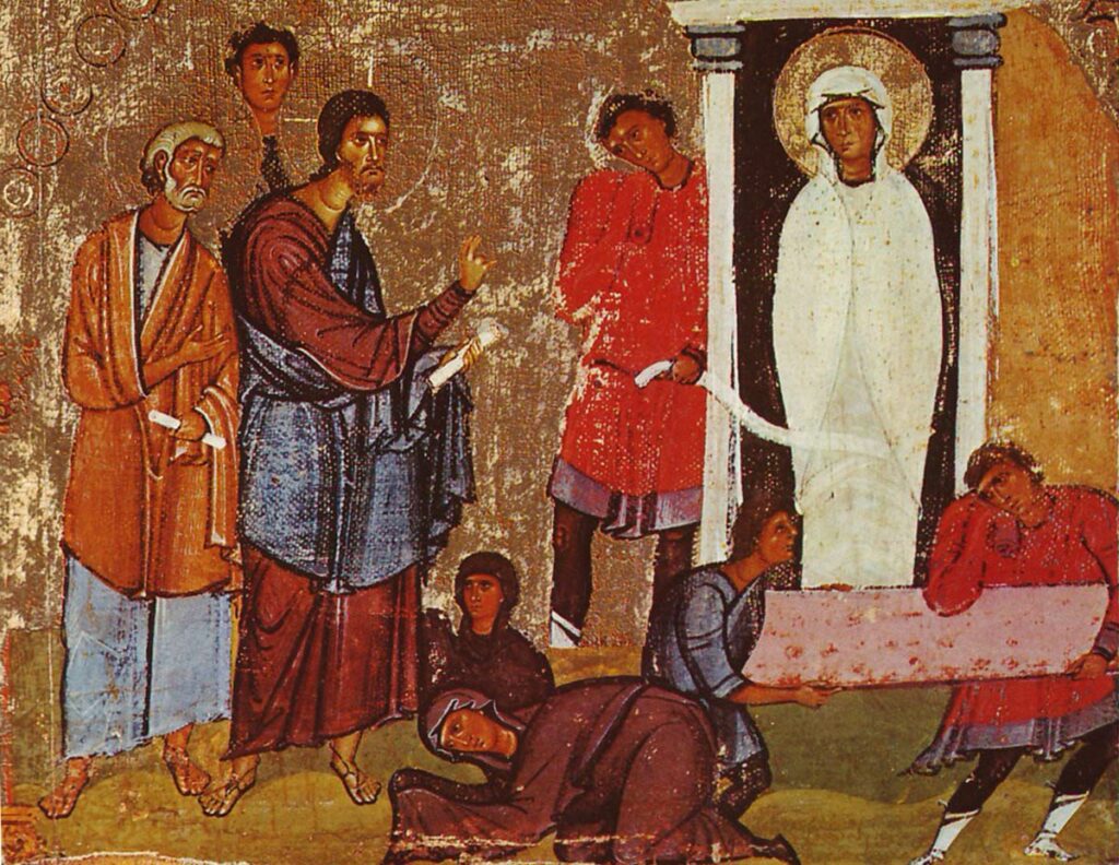 Воскрешение Лазаря. Икона, XII век, монастырь Святой Екатерины на горе Синай