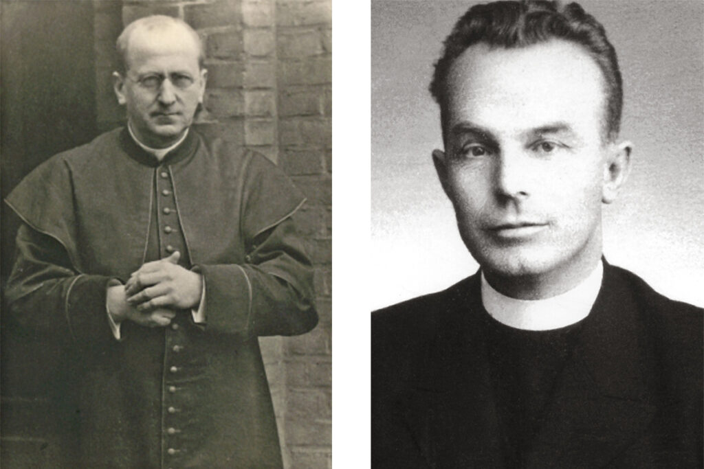 Слева – Бернхард Лихтенберг. Справа – священник Якоб Гапп