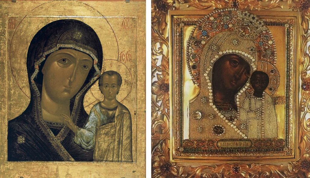 Иконы Казанской Божией Матери из Елоховского собора в Москве