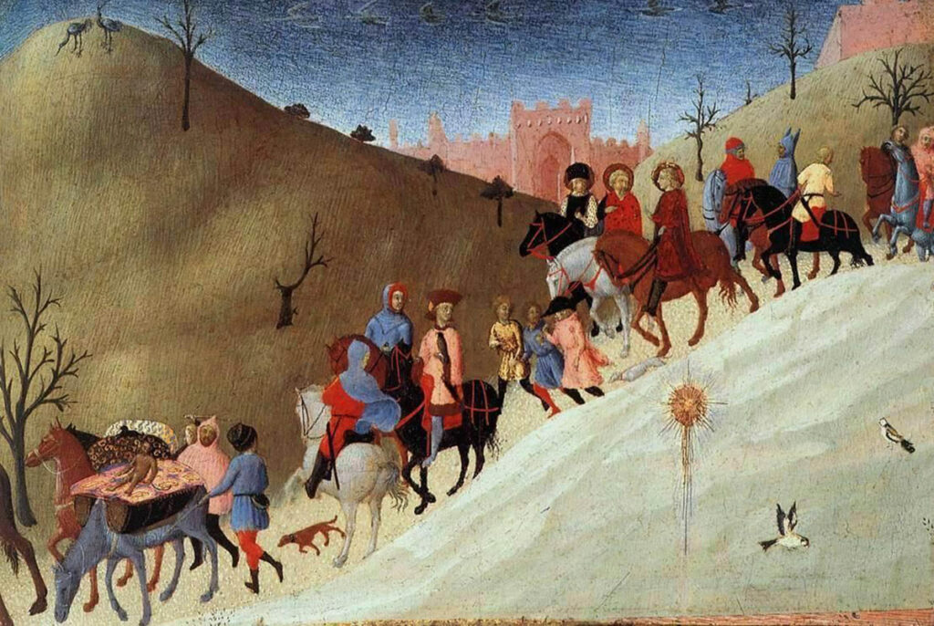 «Путешествие волхвов». Стефано ди Джованни Сассетта, 1430-е годы