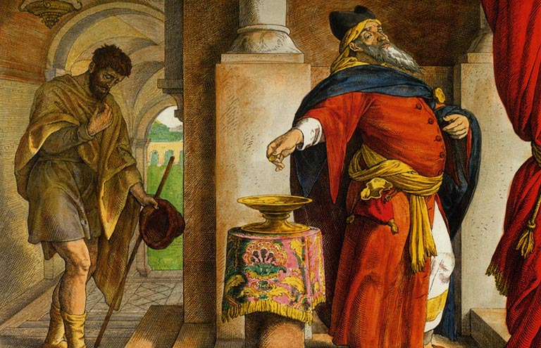 Юлиус фон Каросфельд,«Фарисей и мытарь» (1860 год)