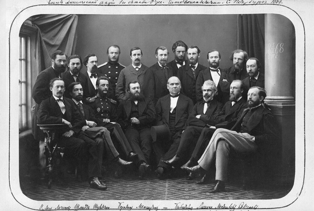 А.П. Бородин среди основателей Русского химического общества (фото 1868 года)