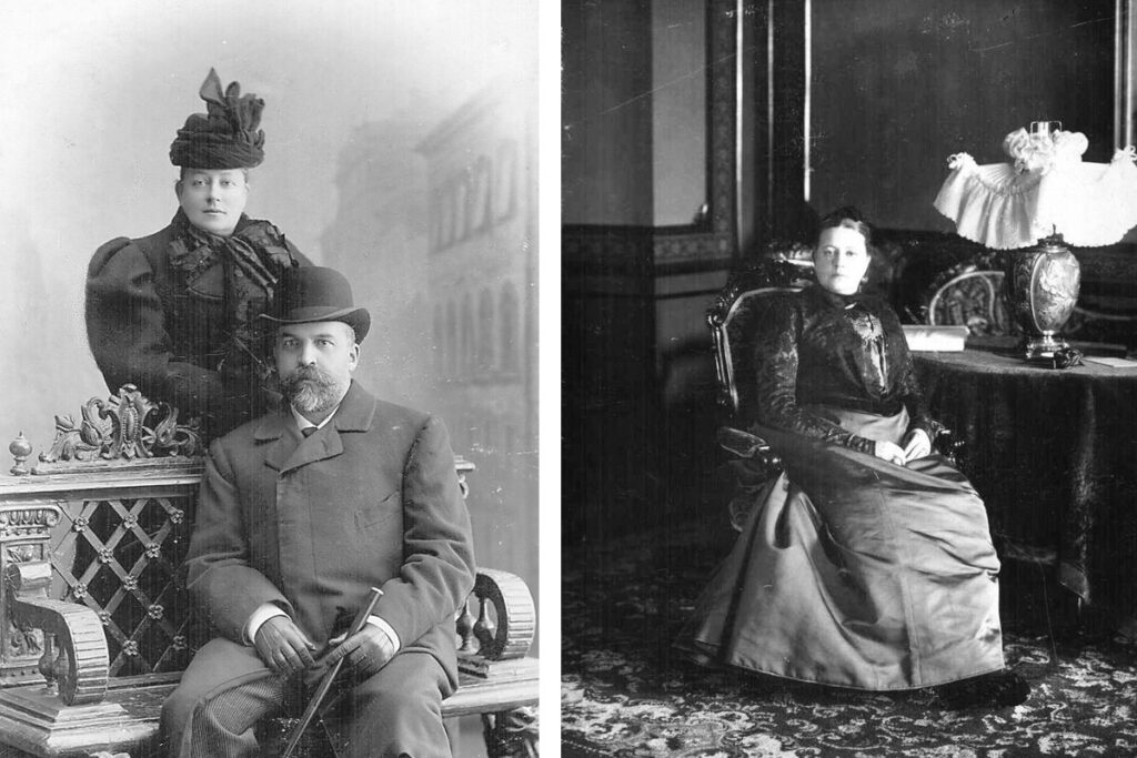 Слева – Александр Александрович Офросимов с женой Лидией Павловной. Справа – Лидия Павловна