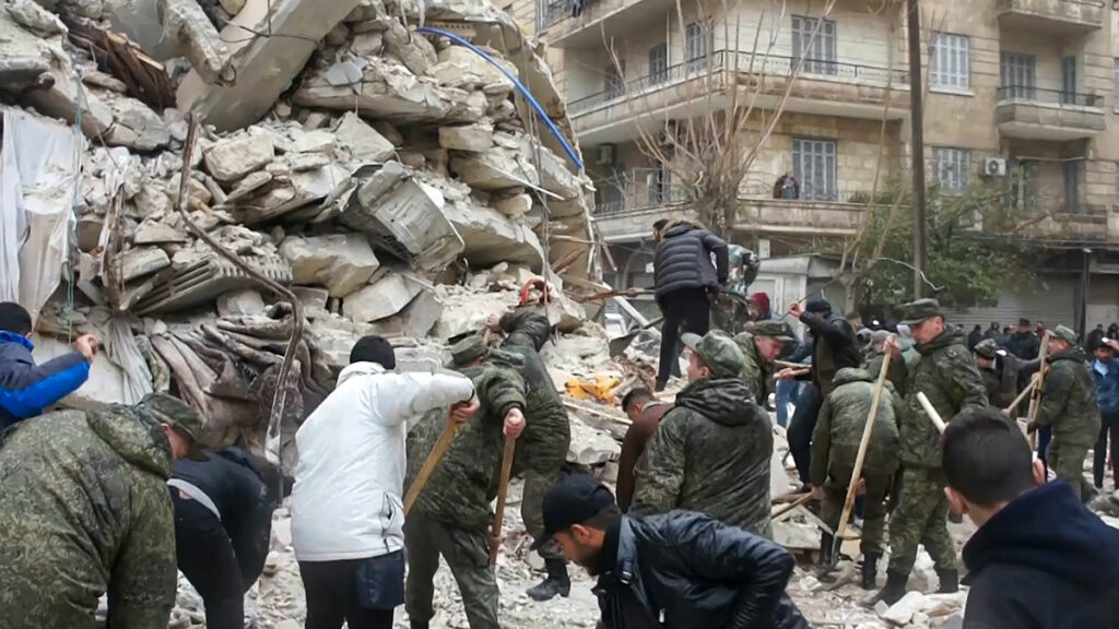 Разбор завалов в Алеппо, Сирия