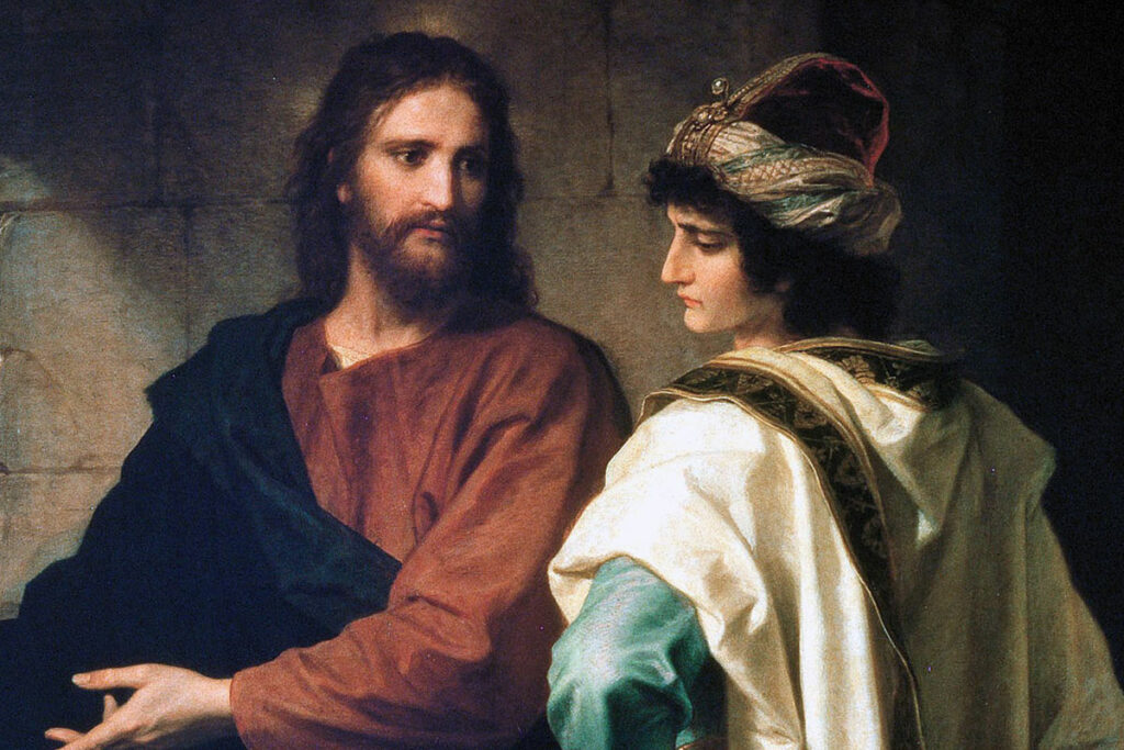 «Христос и богатый юноша». Генрих Гофман, 1889