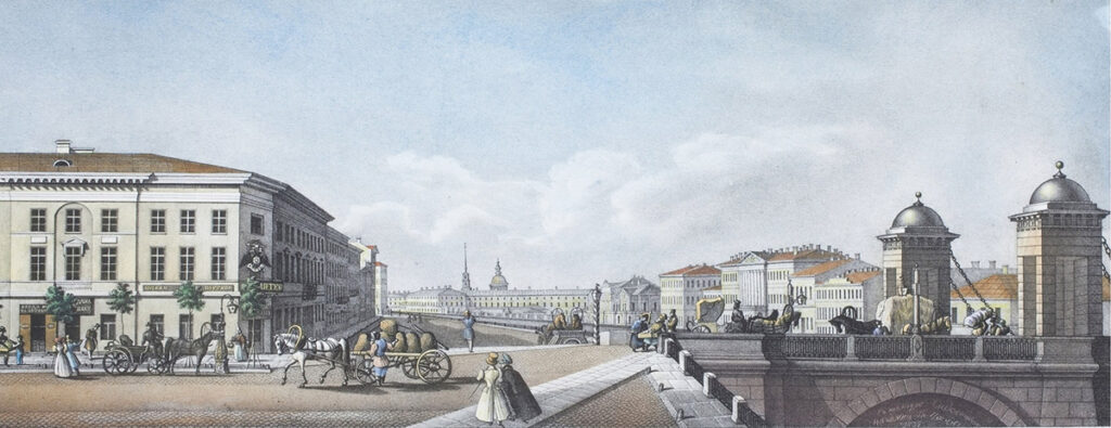 Панорама Невского проспекта (фрагмент), 1830-е. В. С. Садовников
