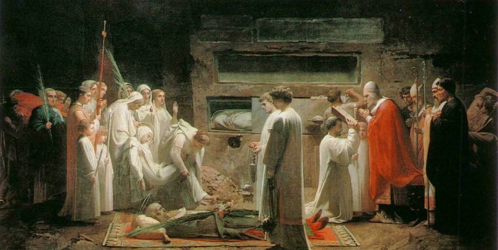 Мученики в катакомбах. Жюль Эжен Леневё, 1855 г.