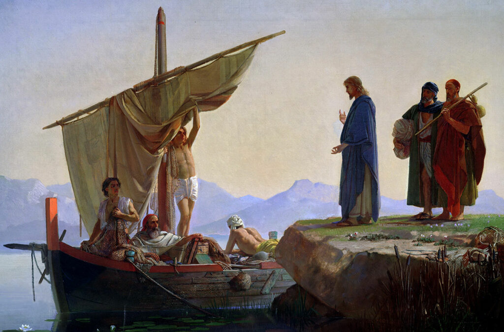 Призвание Христом апостолов Иакова и Иоанна. Эдвард Армитидж, 1869