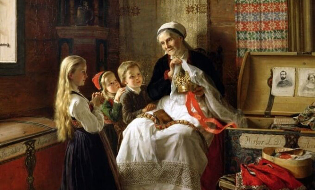 «Бабушкин свадебный венец». Адольф Тидеманд, сер. XIX века