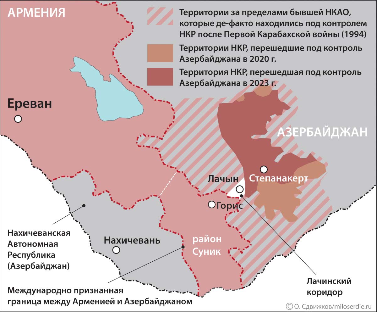 Нагорный карабах на карте