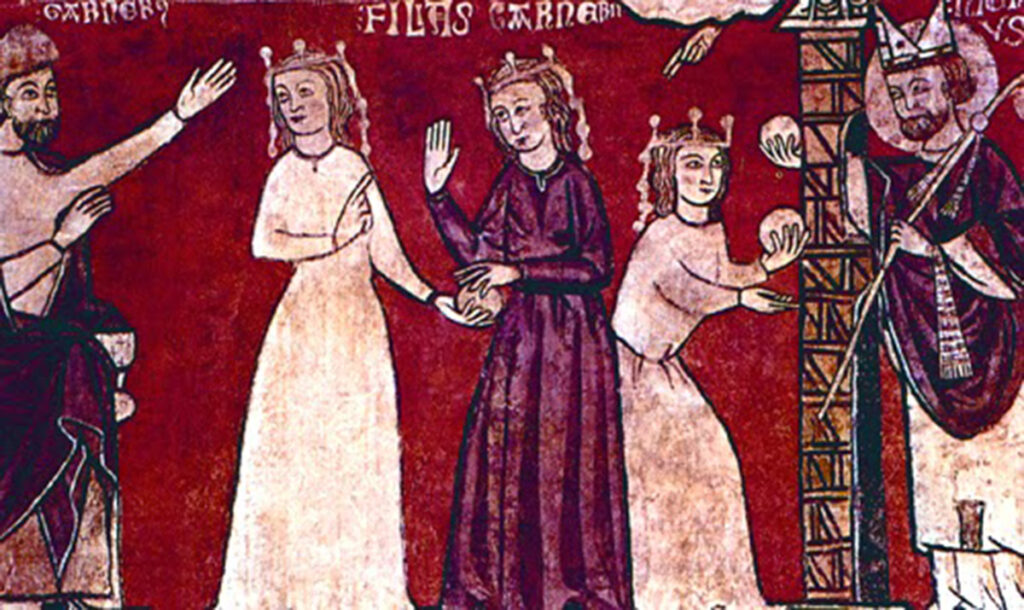 Эпизод спасения девиц из европейского средневекового жития святителя, XIII век
