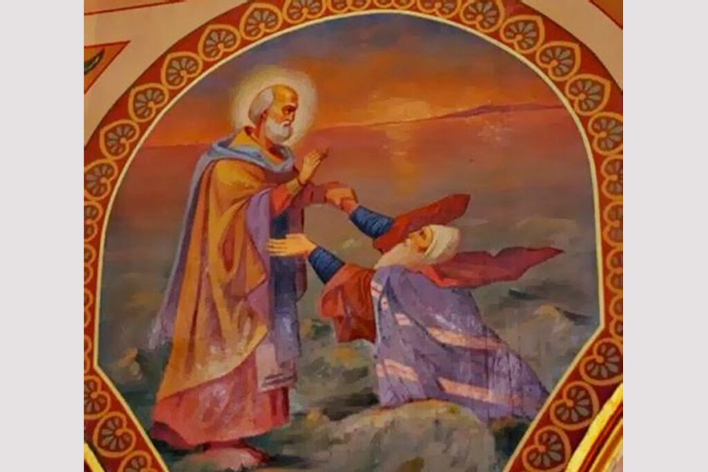 Фреска «Спасение патриарха» в Свято-Николаевском кафедральном соборе г. Алчевска, Украина