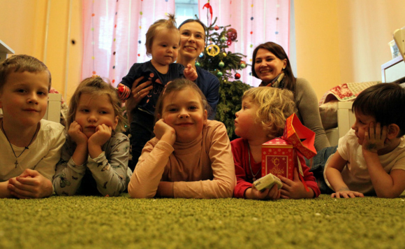 Надежда с детьми