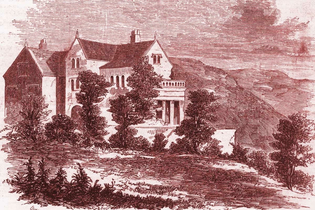 Дом Флоренс в Англии. Гравюра на дереве, 1855
