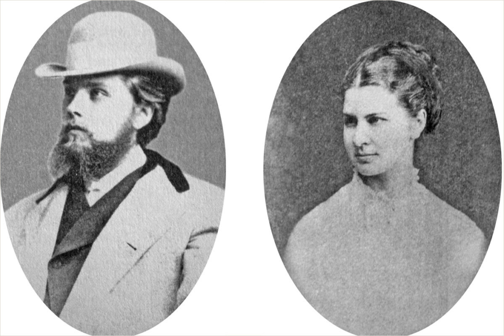 Сергей Иванович Четвериков, начало 1870-хх гг. и Мария Александровна Четверикова (Алексеева).