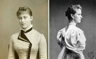 Слева – Елизавете Гессенской 16 лет. 1880 год. Справа – принцесса Элла (Елизавет) в 1874 году