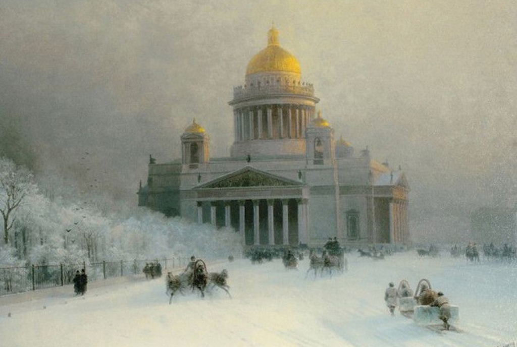 «Исаакиевский собор в морозный день». И. Айвазовский, 1891 год. Частная коллекция