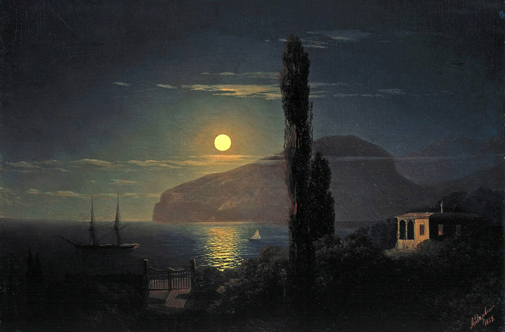 «Лунная ночь в Крыму». И. Айвазовский, 1859 год. Русский музей. Картина