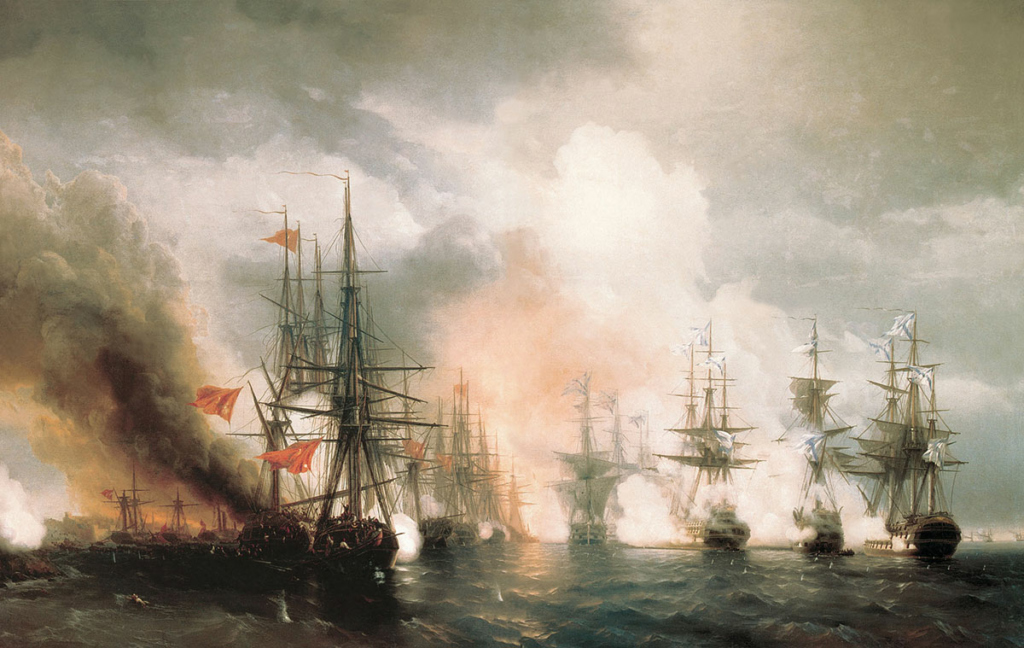 «Синопский бой». И. Айвазовский, 1853 год. Центральный военно-морской музей, Санкт-Петербург