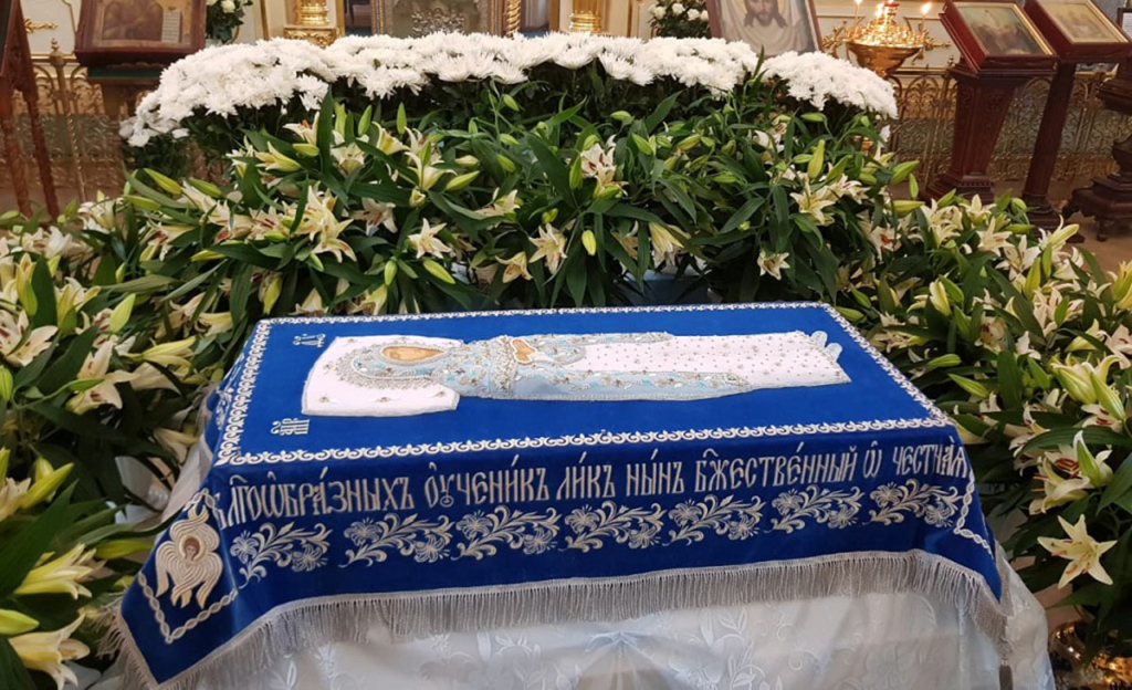 Плащаница в храме Вознесения Господня на Гороховом поле в Москве