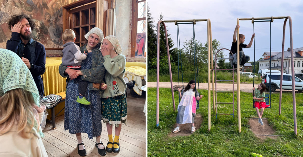 Прихожане после помазания