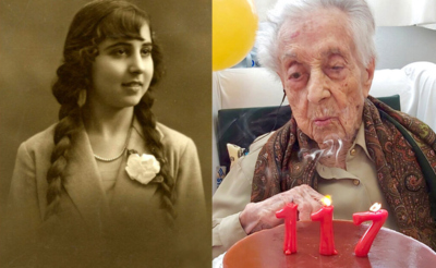 Портрет женщины в молодости и в старости.