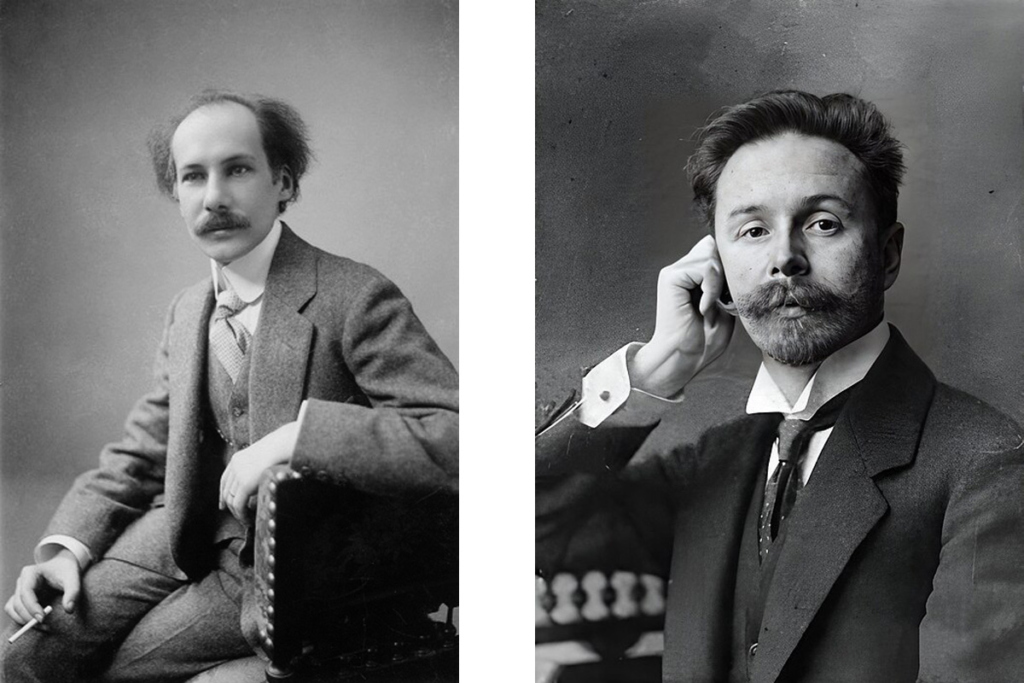 Слева – Андрей Белый в 1912 году. Справа – А.Н. Скрябин