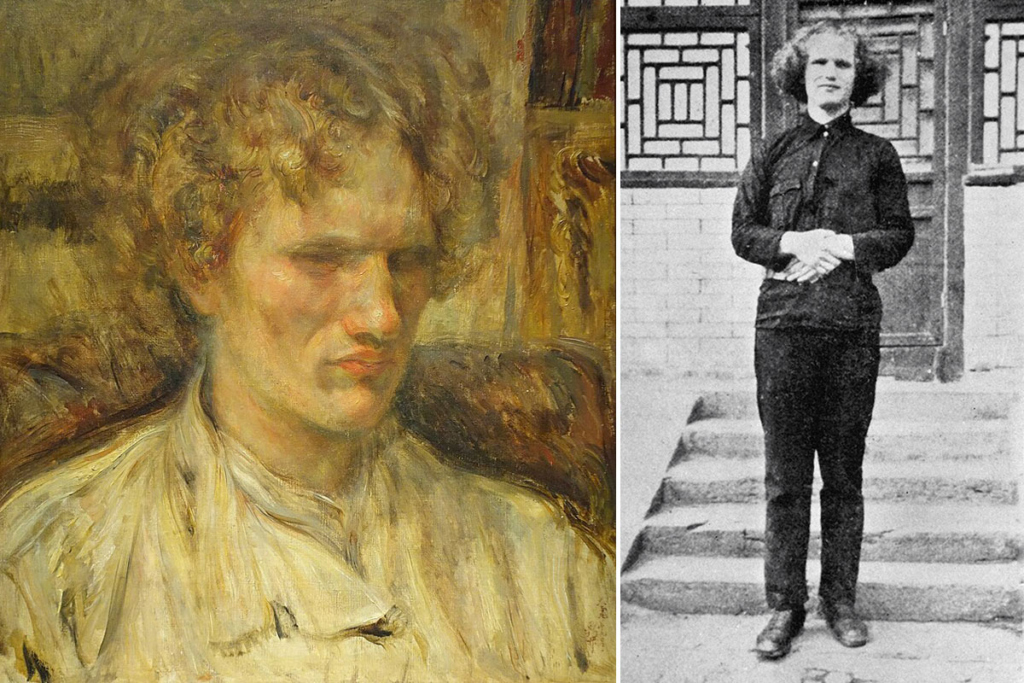 Портрет Василия Ярошенко, написанный Накамурой Цунэ в 1920 году. National Museum of Modern Art, Токио. Справа – Василий Ярошенко в 1927 году. Фото: РИА Новости