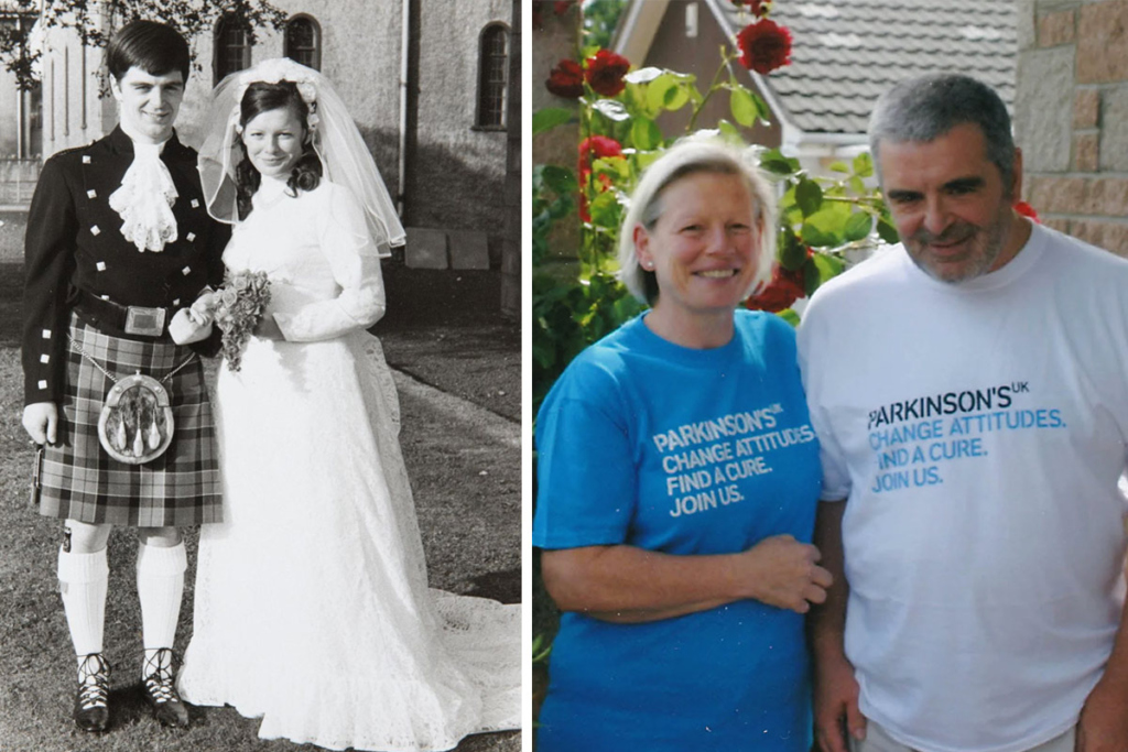 Джой и ее муж Лес – в день свадьбы и много лет спустя