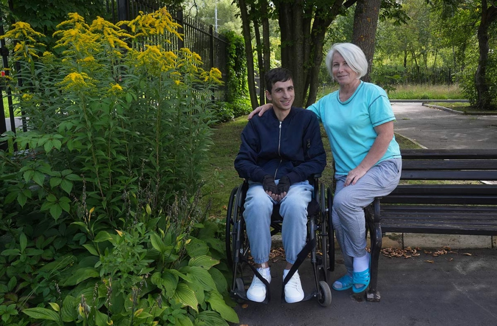 С мамой в реабилитационном центре в Москве