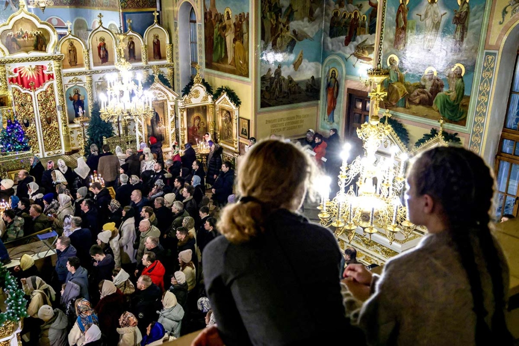 Празднование Рождества Христова в Новосибирске в Вознесенском кафедральном соборе