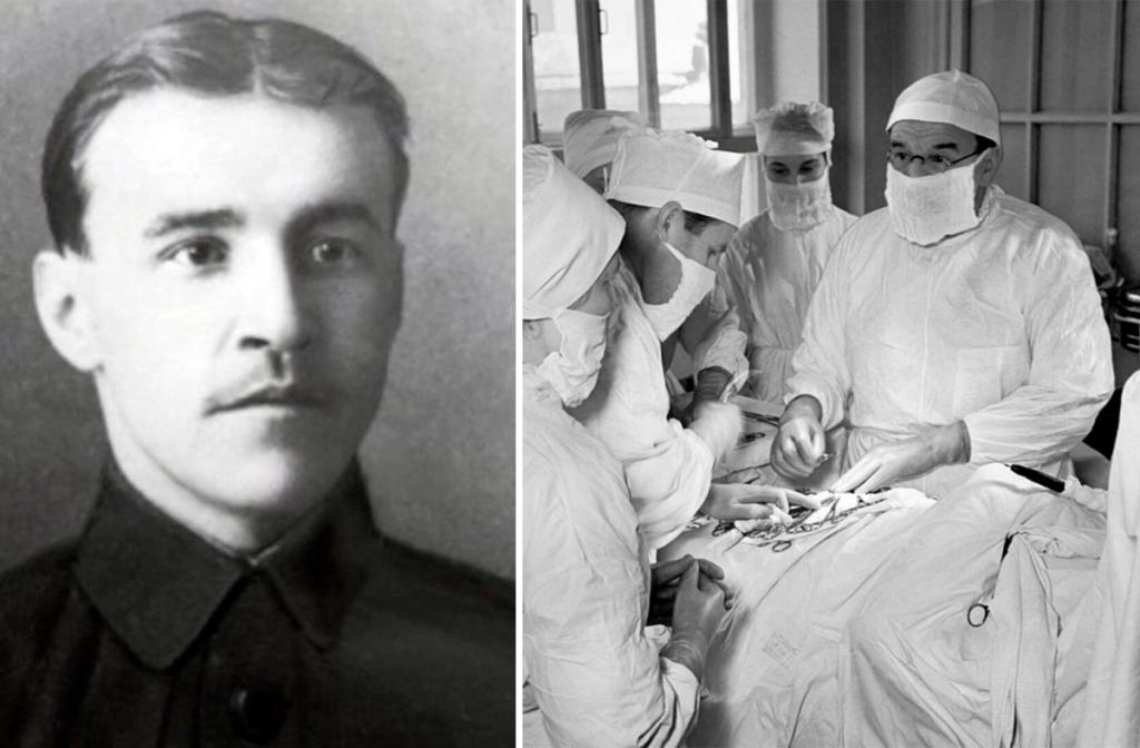 Александр Николаевич Бакулев в операционной