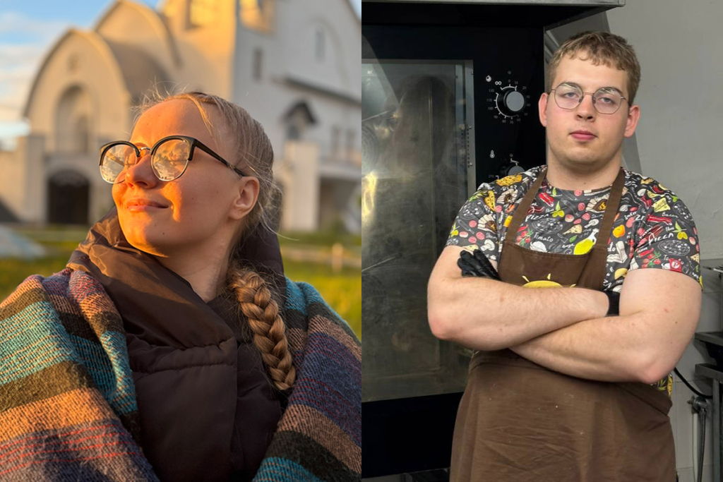 Портрет молодой девушки и молодого парня