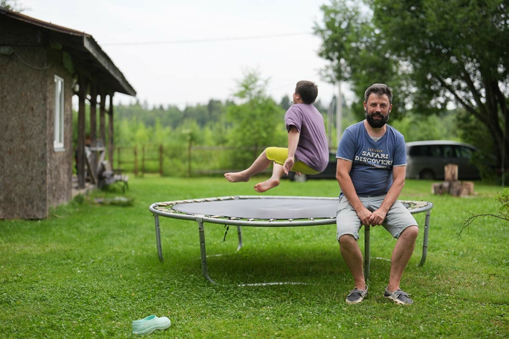 Андрей и сын Тиша.