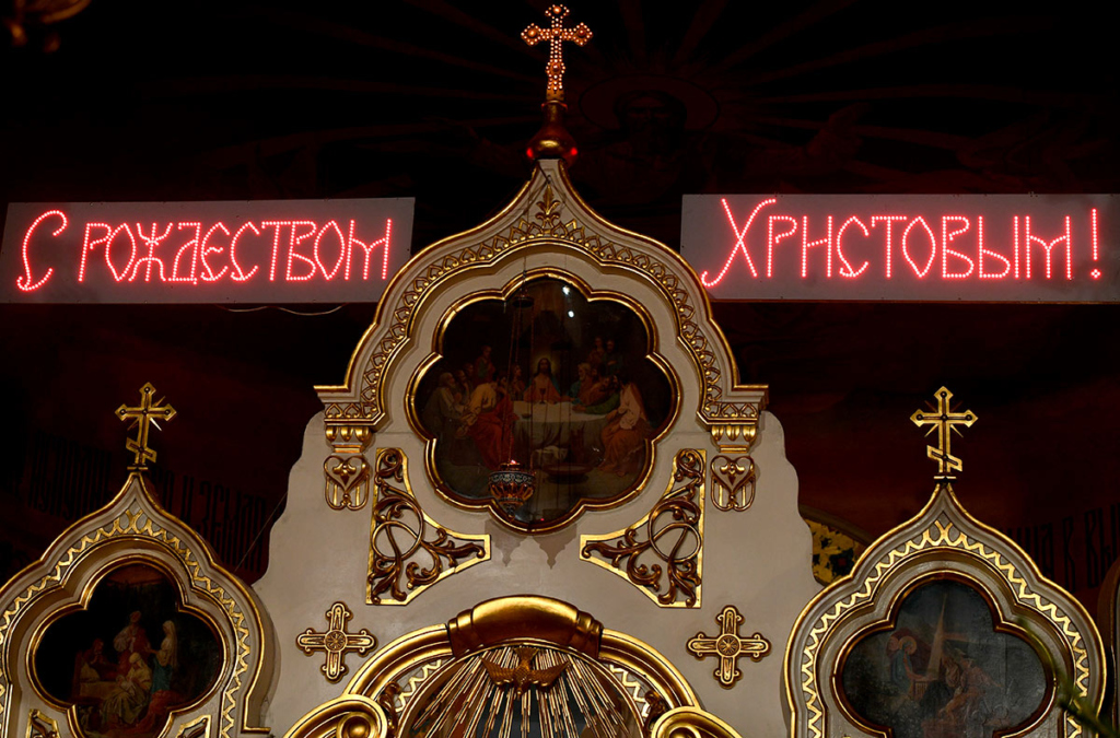 В Вознесенском кафедральном соборе в Новосибирске