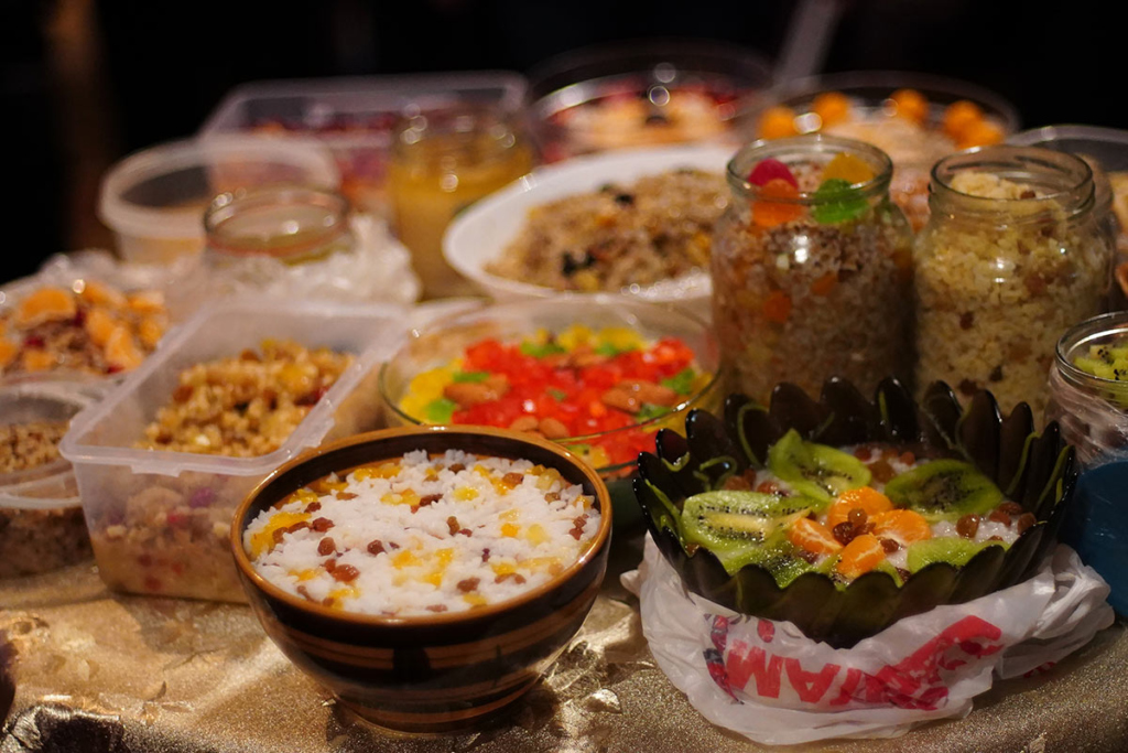 Сочиво на Рождественской службе в храме в честь святителя Николая Чудотворца в станице Луганской