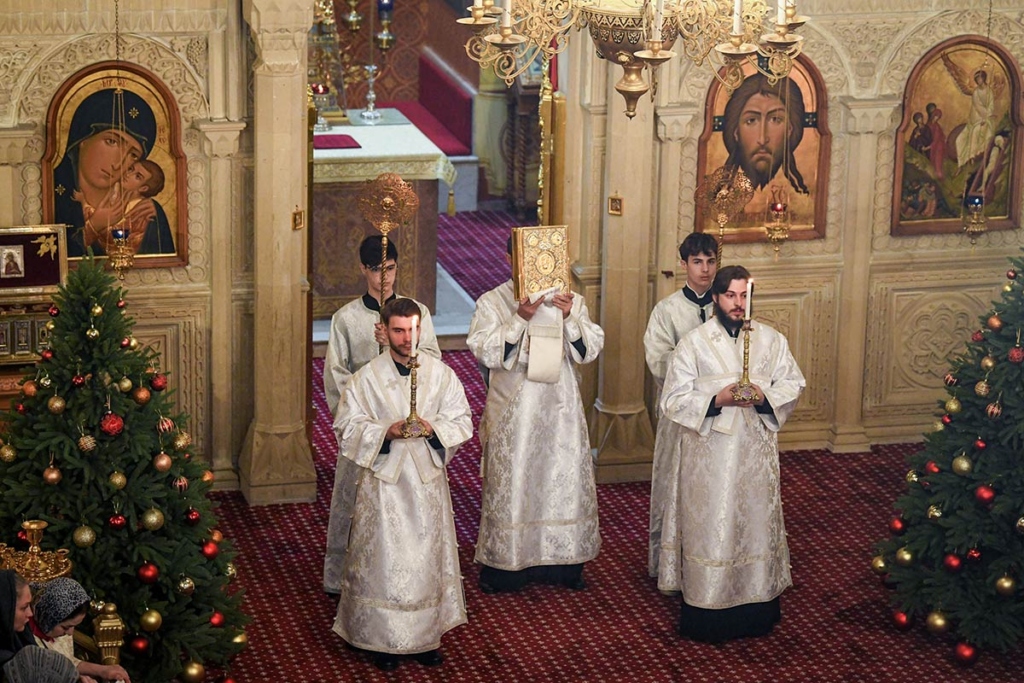 Празднование Рождества Христова в Кафедральном соборе Святых Жен Мироносиц в Баку