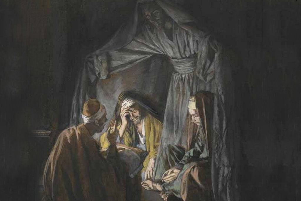 Картина. Где двое или трое собраны во имя Мое, там Я посреди них. Фрагмент. Тиссо Джеймс, 1886-1896 гг., Бруклинский музей, Нью Йорк