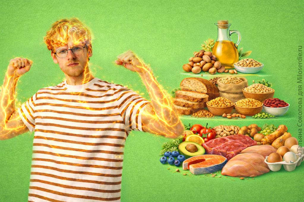 Коллаж. Через желудок – к мозгу