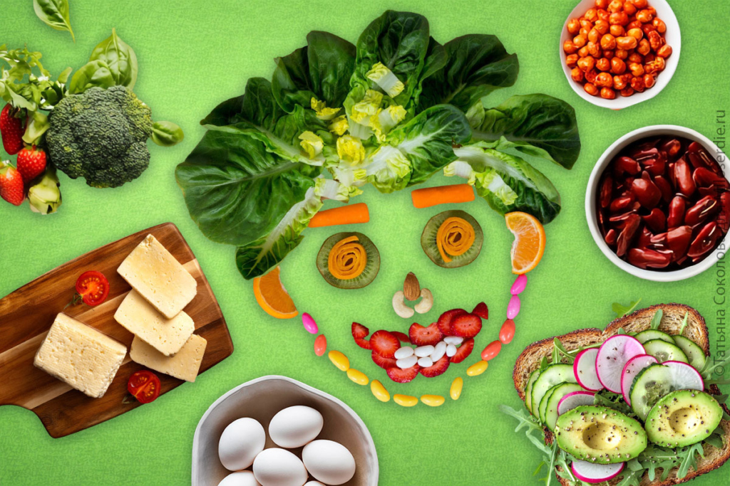 Коллаж. Через желудок – к мозгу